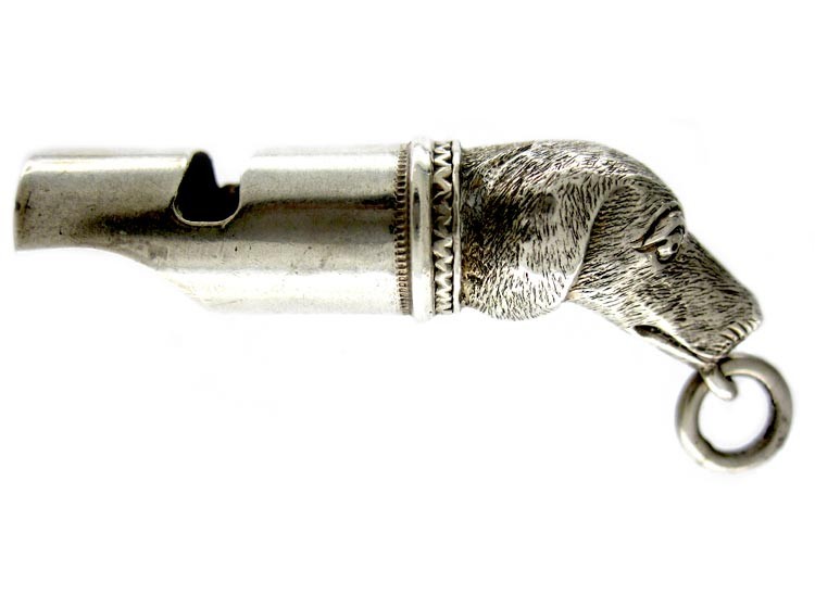 Silver Dog Whistle The Antique Jewellery Company