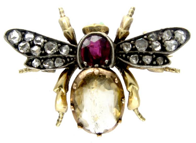Gem Set Bug Brooch The Antique Jewellery Company