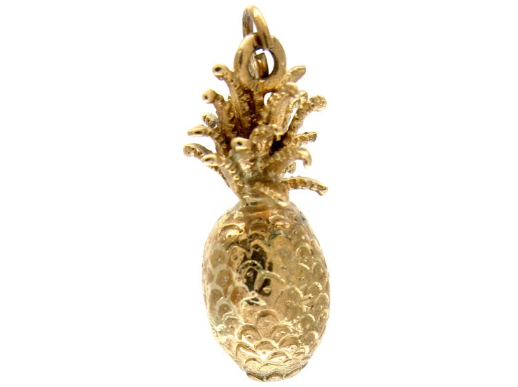 Gold Pineapple Charm The Antique Jewellery Company