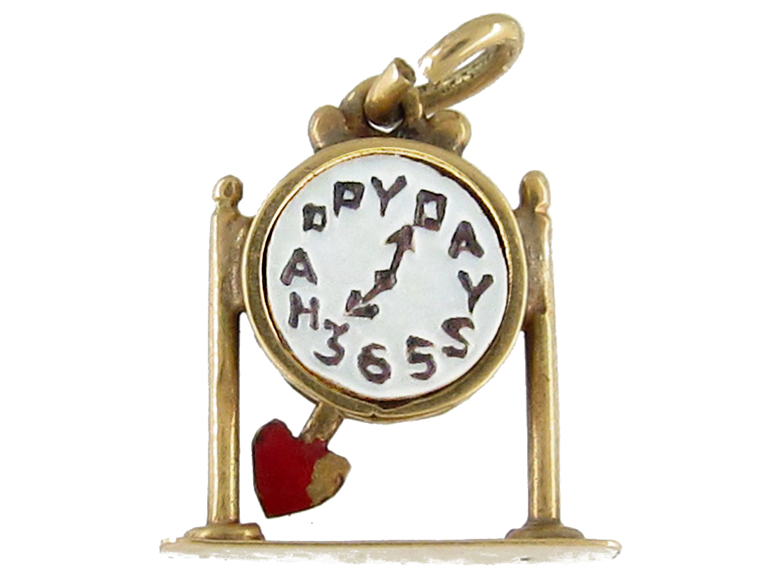 deco gold deco gold clock charm the antique jewellery company deco gold deco gold clock charm the antique jewellery company