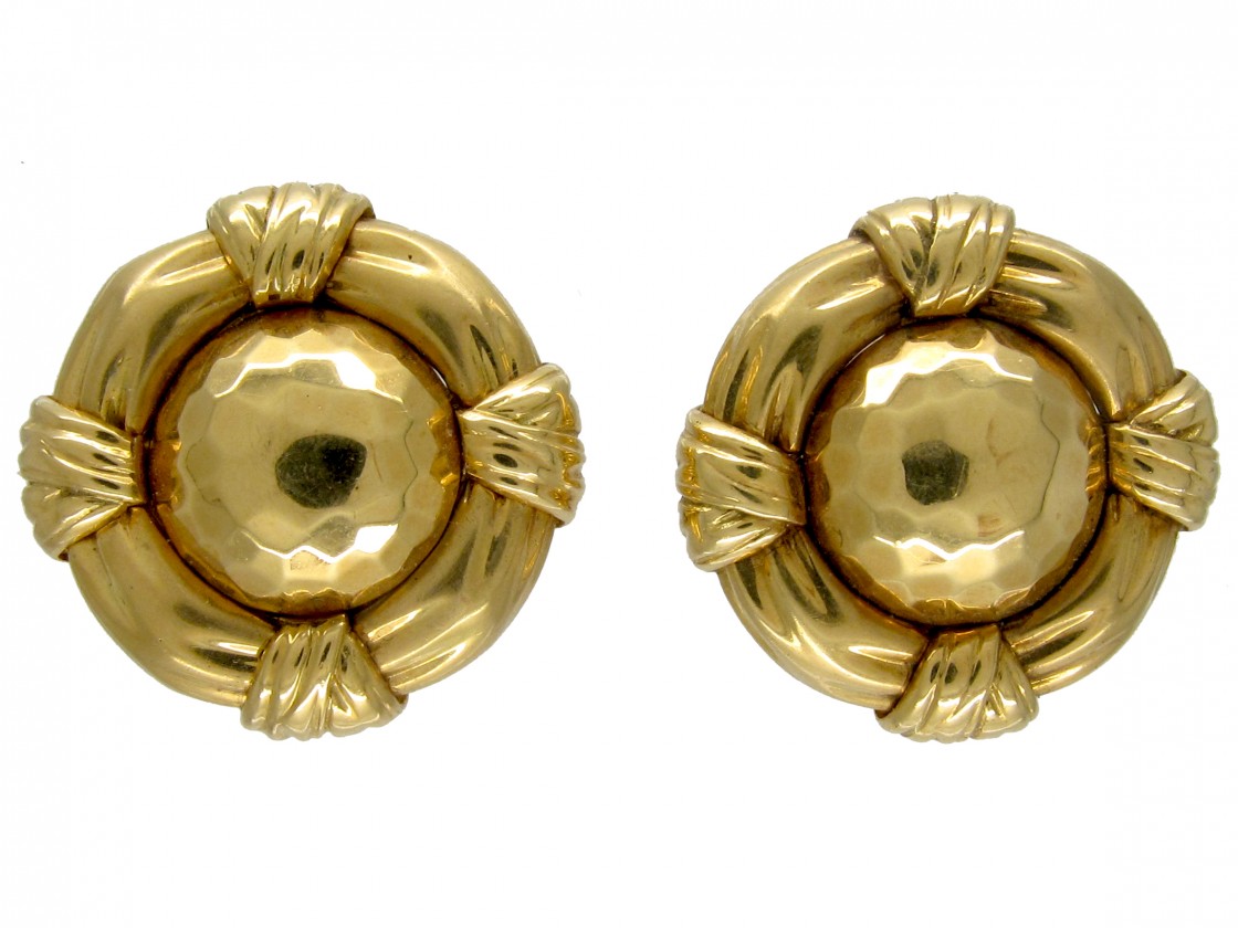 gold earrings for round face