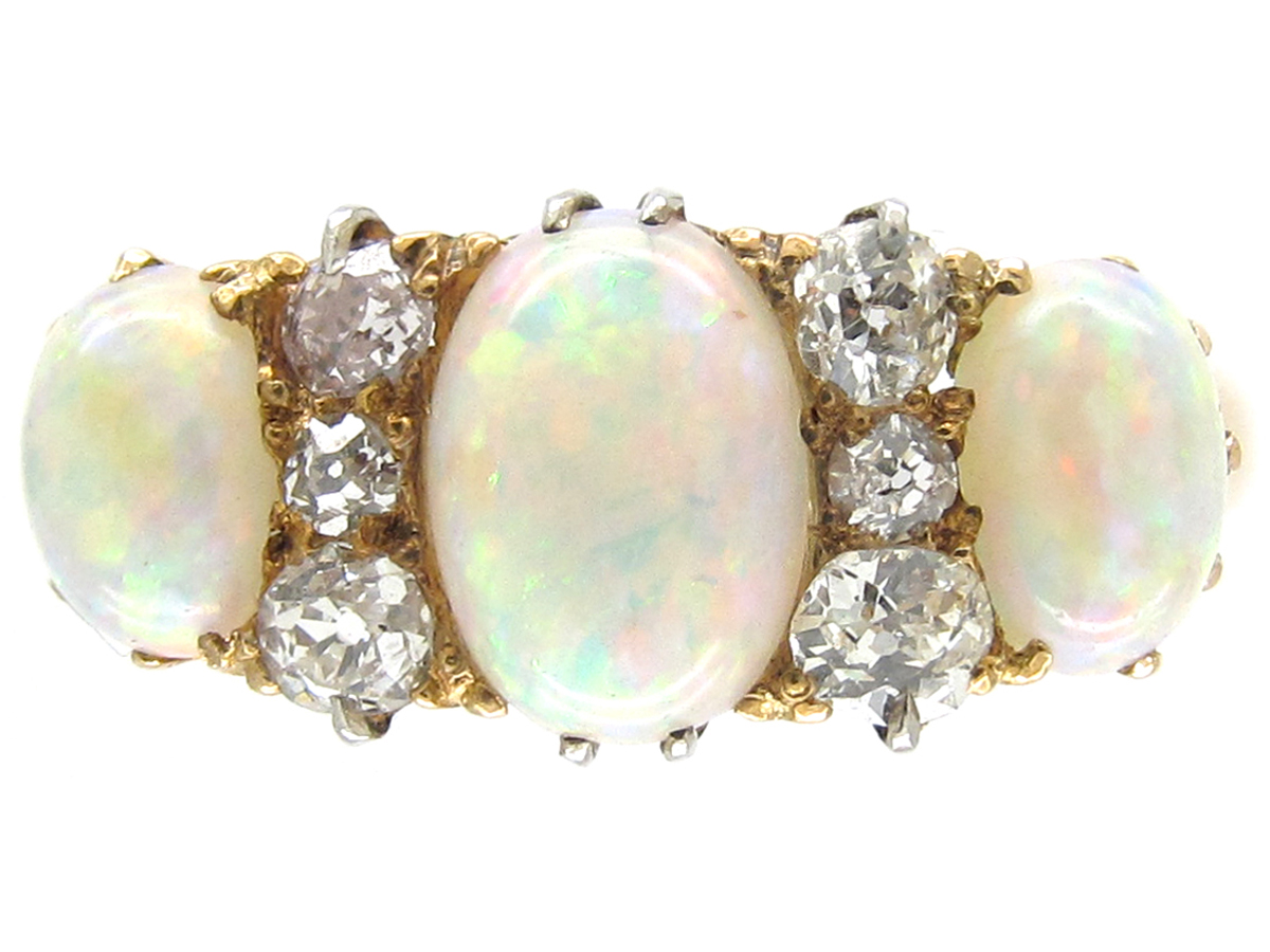 Opal Emerald Diamond Ring Opal Emerald Diamond Ring