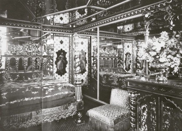The infamous Le Chabanais luxury brothel in Paris. One room carried Henry's coat of arms over the bed and contained a large copper tub with a half-woman-half-swan figurehead, which he liked to fill with champagne to bathe in with his prostitutes...
