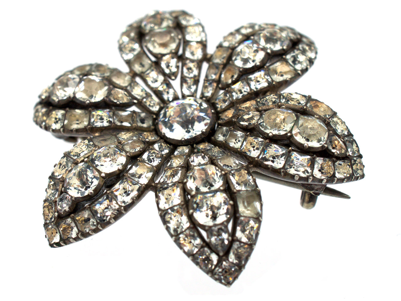 Silver & Paste Brooch The Antique Jewellery Company