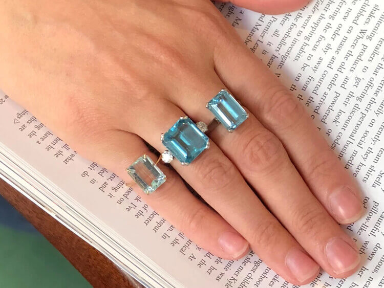 Aquamarine Rings