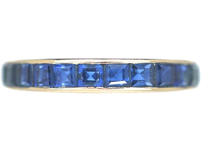 Art Deco 18ct White Gold, Sapphire Eternity Ring
