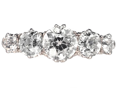 EEdwardian 18ct Gold Five Stone Diamond Ring