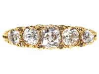 Carved Half Hoop Rings