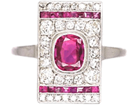 Art Deco Ruby Engagement Rings