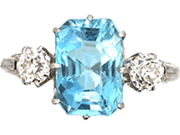 Art Deco Zircon Engagement Rings