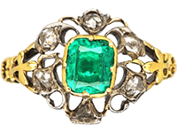 Georgian Emerald Engagement Rings