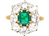 Emerald Cluster Rings