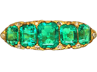 Emerald Five Stone Engagement Rings