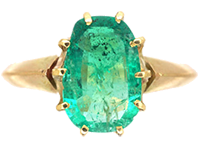 Emerald Solitaire Engagement Rings