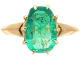 Emerald Solitaire Engagement Rings