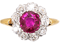 Ruby Cluster Engagement Rings