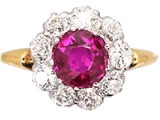 Ruby Cluster Engagement Rings