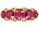 Ruby Five Stone Engagement Rings