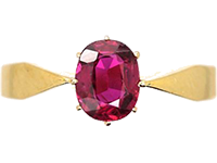 Ruby Solitaire Engagement Rings