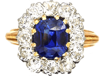 Sapphire Cluster Engagement Rings