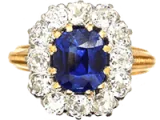 Sapphire Cluster Engagement Rings