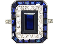 Sapphire Geometric Rings