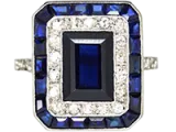 Sapphire Geometric Rings