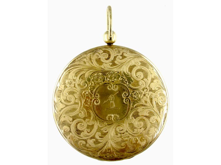 Large 18ct Gold Victorian Locket The Antique Jewellery Company