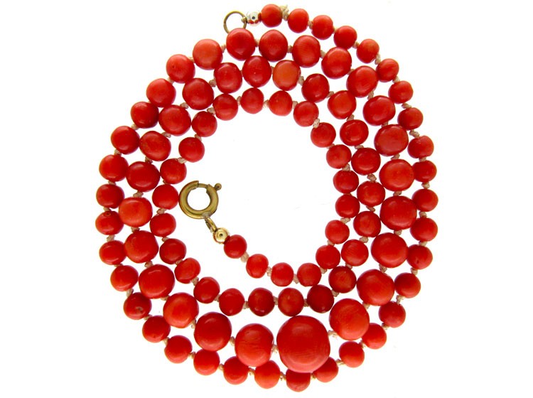 Victorian Coral Necklace - The Antique Jewellery Company