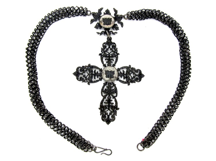 Berlin Iron Cross on Berlin Iron Chain The Antique Jewellery Company