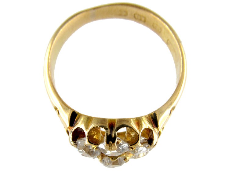 Victorian 18ct Gold Diamond Cluster Ring - The Antique Jewellery Company