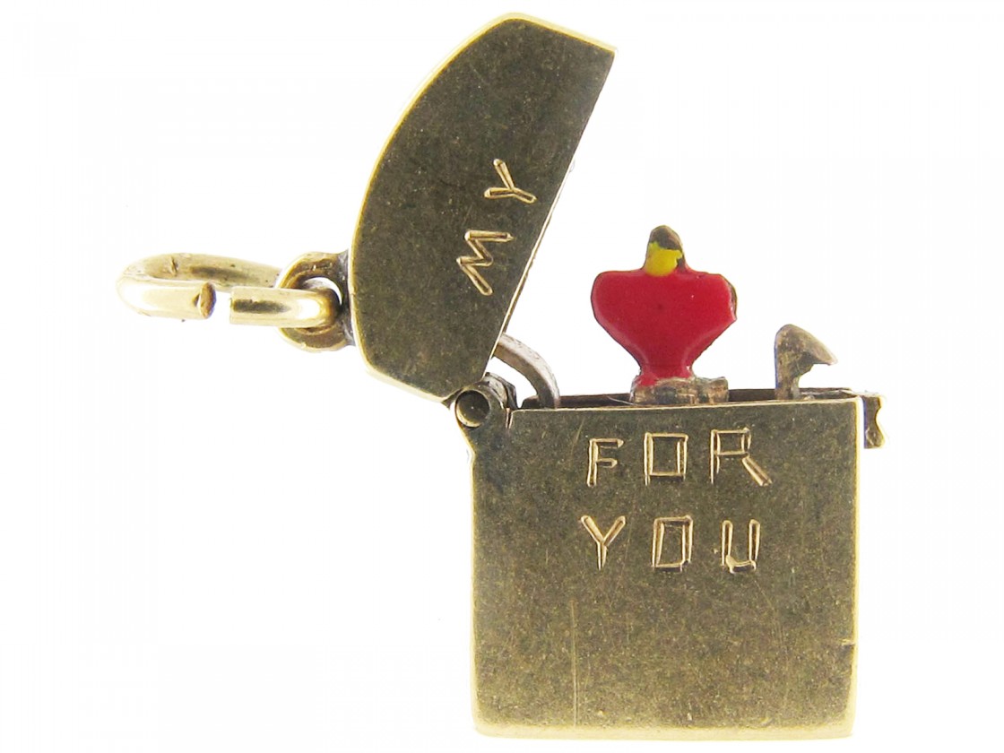 Love Cigarette Lighter Charm The Antique Jewellery Company