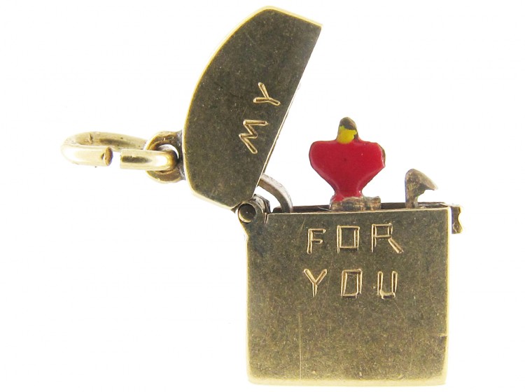 Love Cigarette Lighter Charm The Antique Jewellery Company