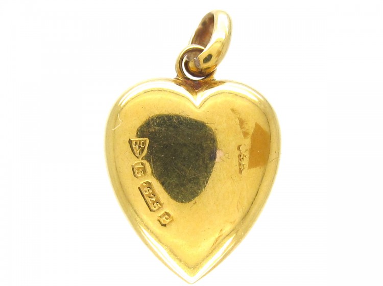 15ct Gold Victorian Heart Pendant - The Antique Jewellery Company