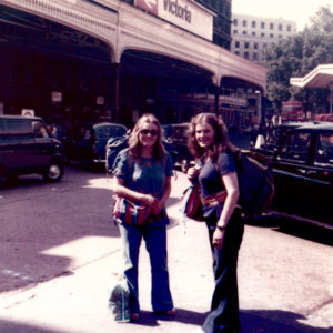 Olly and friend en route to Turkey and beyond, early 1970s