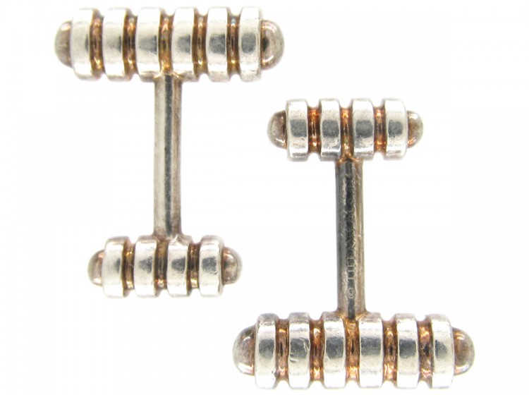 Tiffany & Co. Silver & Silver Gilt Cufflinks The Antique Jewellery