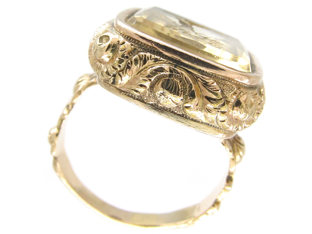 victorian 15ct gold citrine seal ring the antique ring size chart cm to us
