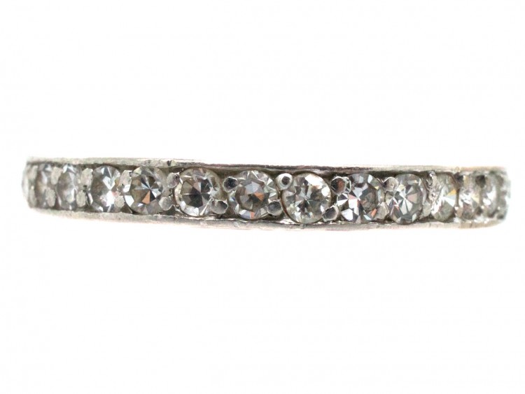 Art Deco Platinum & Diamond Eternity Ring - The Antique Jewellery Company