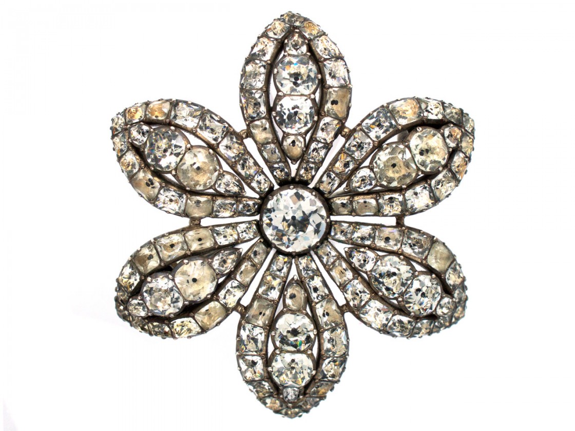 Silver & Paste Brooch The Antique Jewellery Company