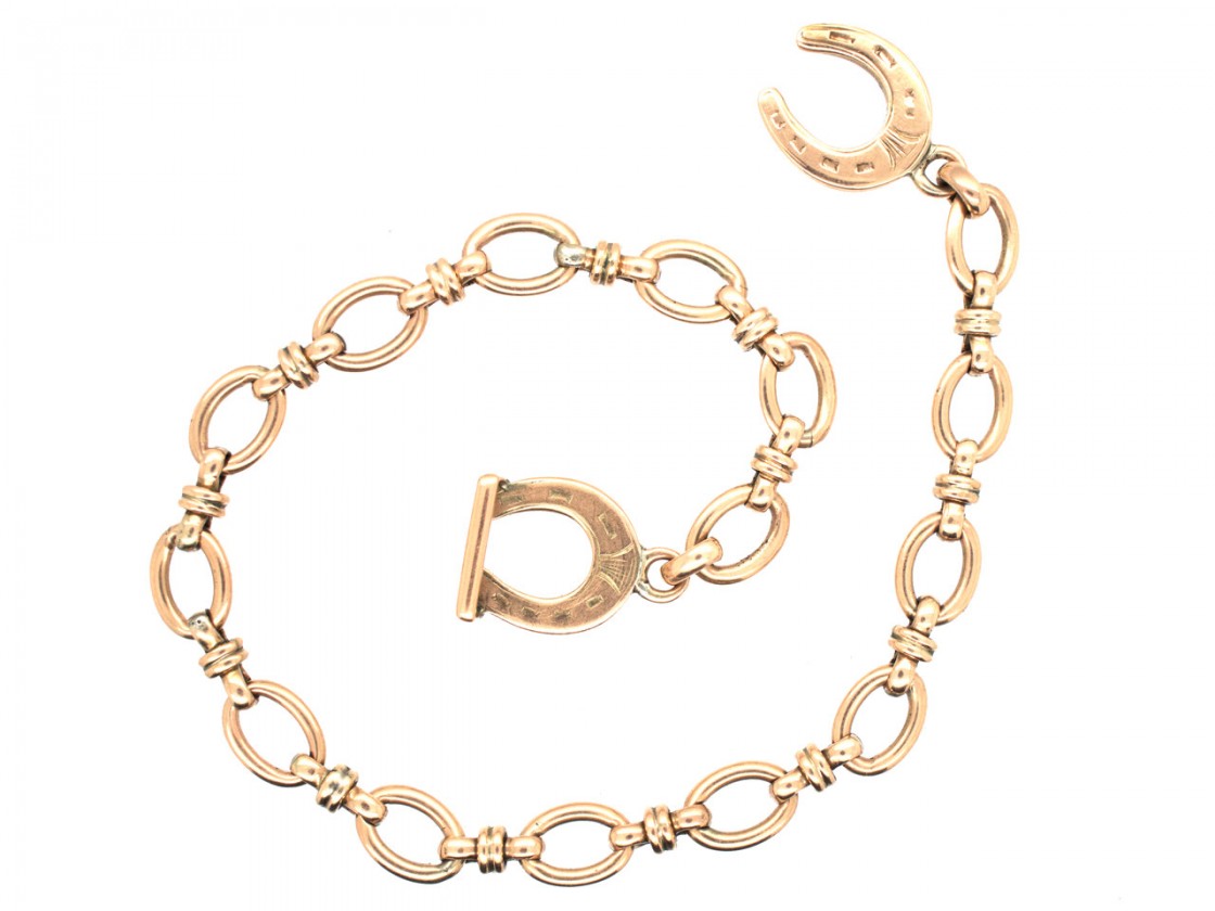 Gold Horseshoe Clasp Bracelet The Antique Jewellery Company