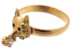 Wolf's Head 18ct Gold Ring - The Antique Jewellery Company