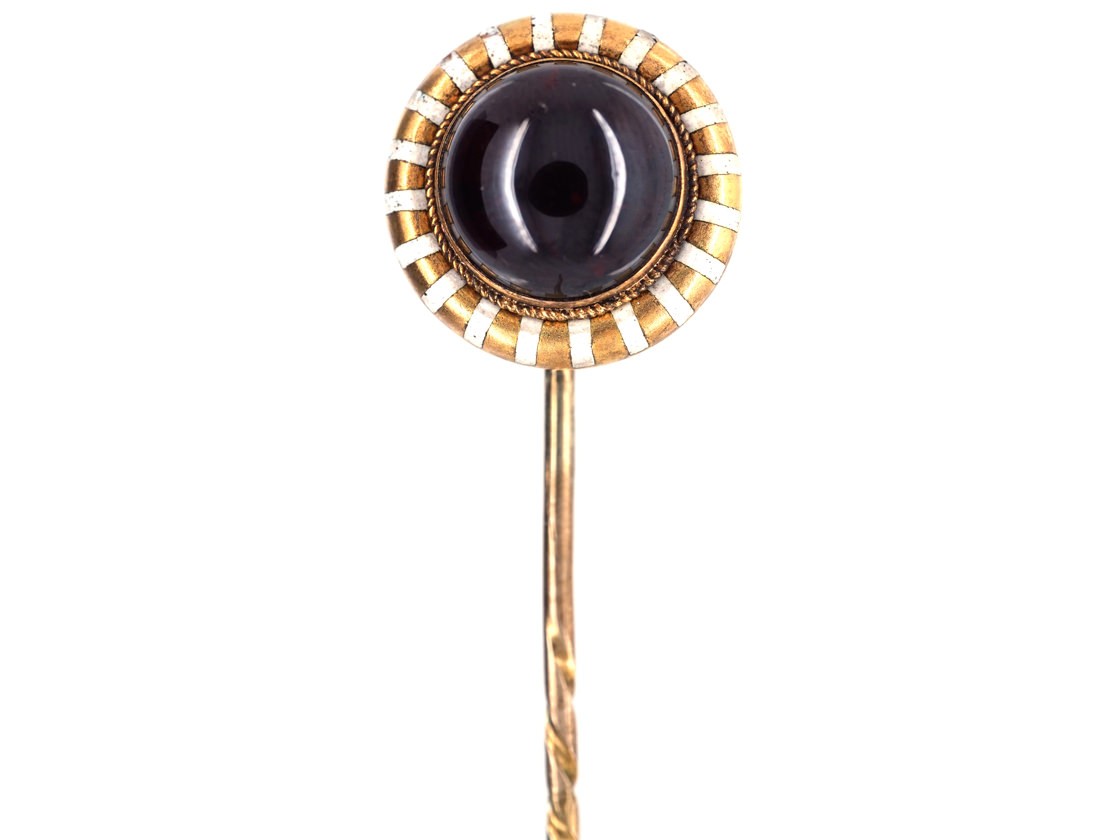Gold Chains For Sale >> Victorian 15ct Gold , Cabochon Garnet & White Enamel Stick Pin - The Antique Jewellery Company Gold Chains For Sale >> Victorian 15ct Gold , Cabochon Garnet & White Enamel Stick Pin - The Antique Jewellery Company
