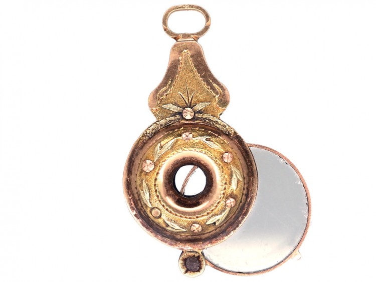 Three Colour Gold Miniature Quizzing Glass The Antique