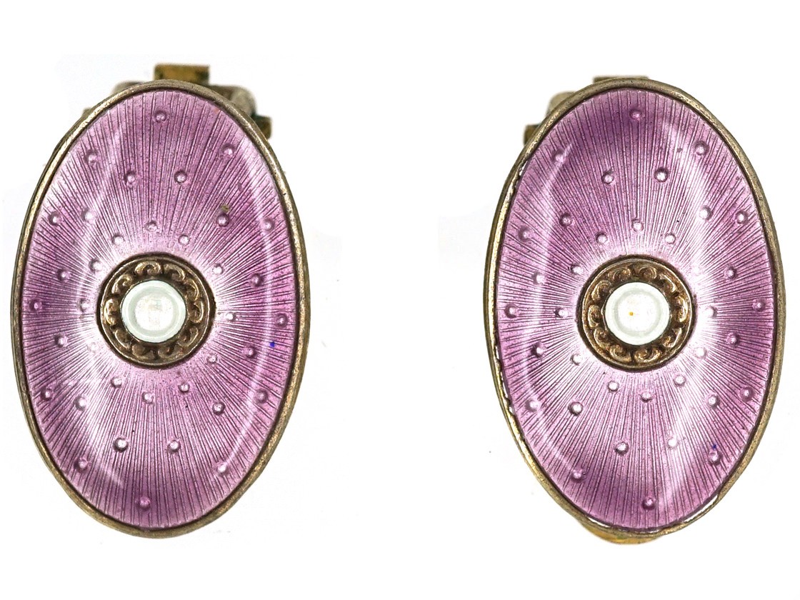 Silver Enamel Earrings By J Tostrup The Antique Jewellery Company Silver Enamel Earrings By J Tostrup
