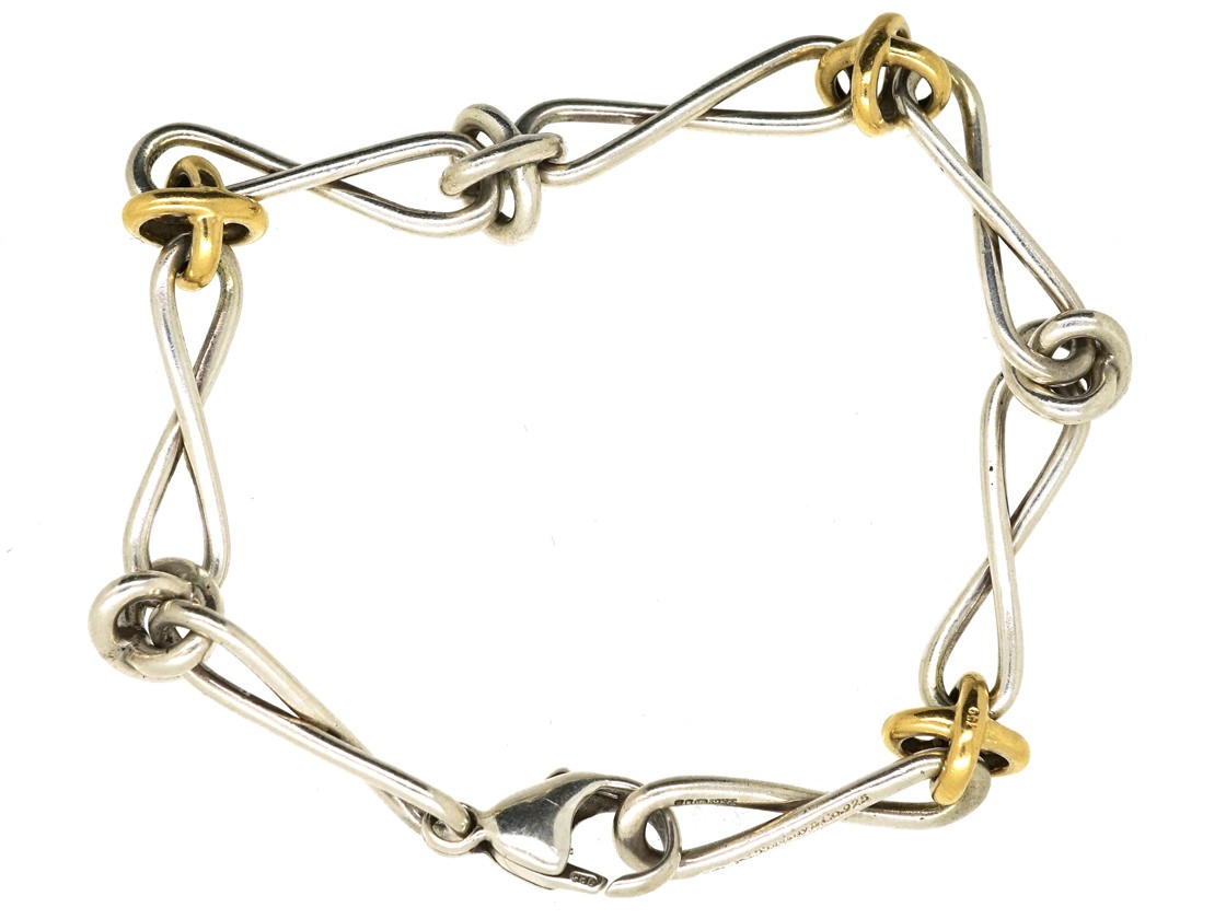 Tiffany Silver Gold Knot Bracelet By Paloma Pico The Antique Tiffany Silver Gold Knot Bracelet By Paloma Pico