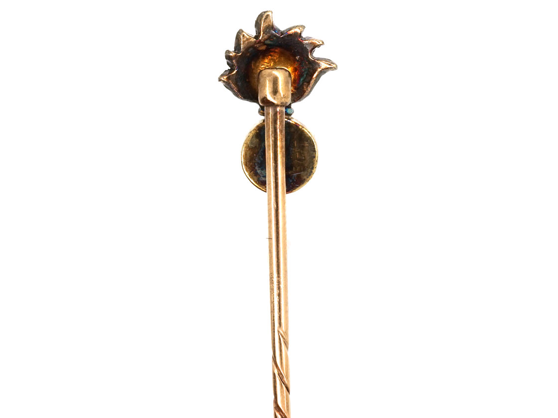 Grenadier Guards Rose Diamond & Natural Split Pearl Tie Pin The