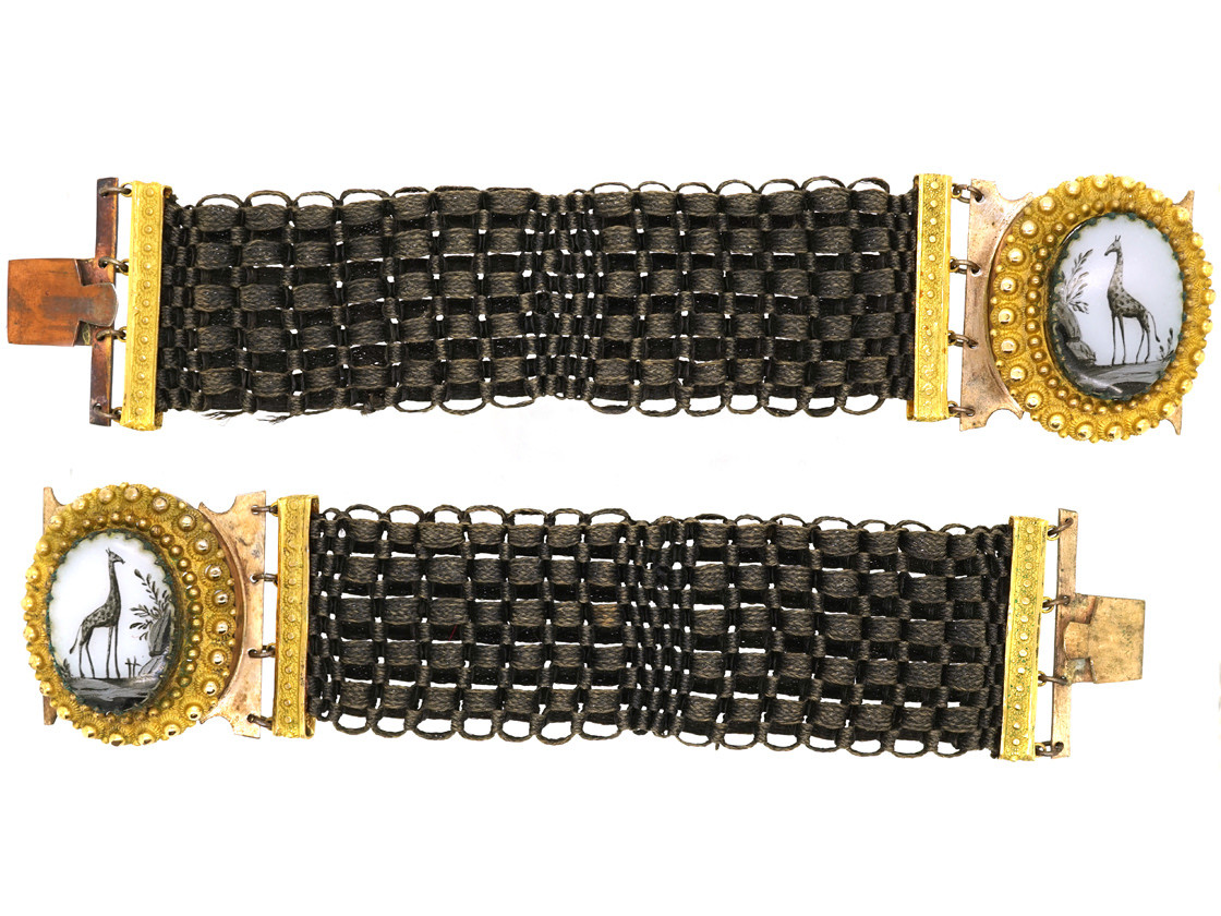 Georgian Pair Of Giraffe Bracelets The Antique Jewellery Company Georgian Pair Of Giraffe Bracelets