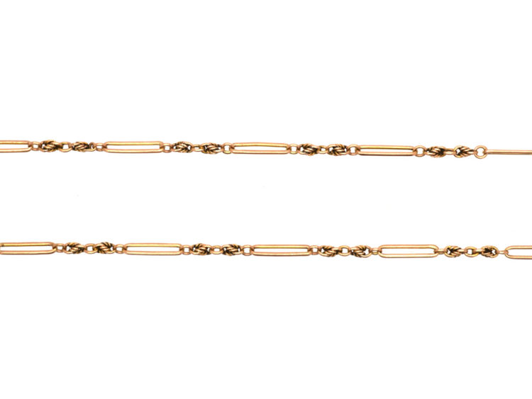 Edwardian 9ct Gold Ornate Chain The Antique Jewellery Company
